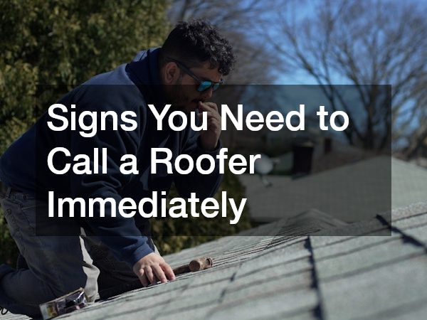 Signs You Need to Call a Roofer Immediately