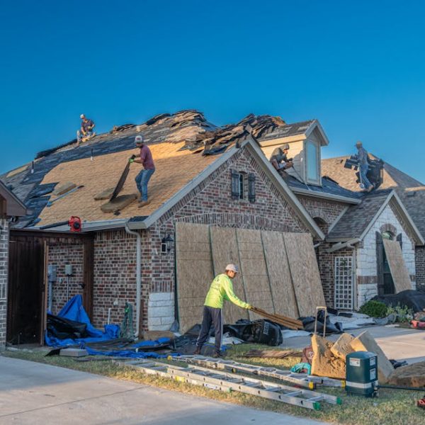 roofers working on a project